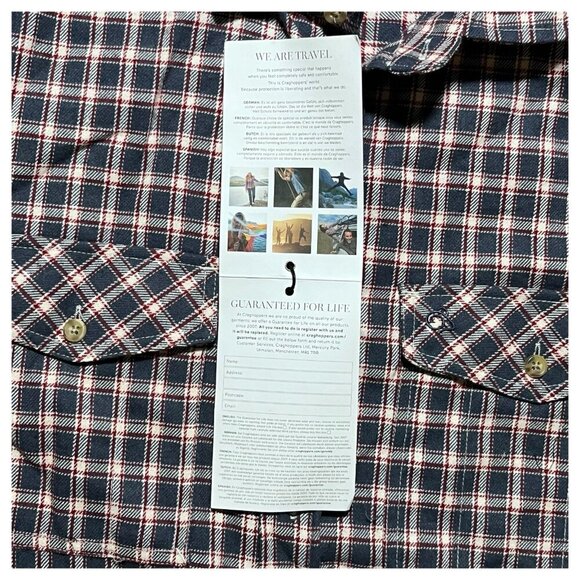 Craghoppers Men's Kiwi LS Check Flannel Shirt Small NWT Blue - Picture 8 of 11